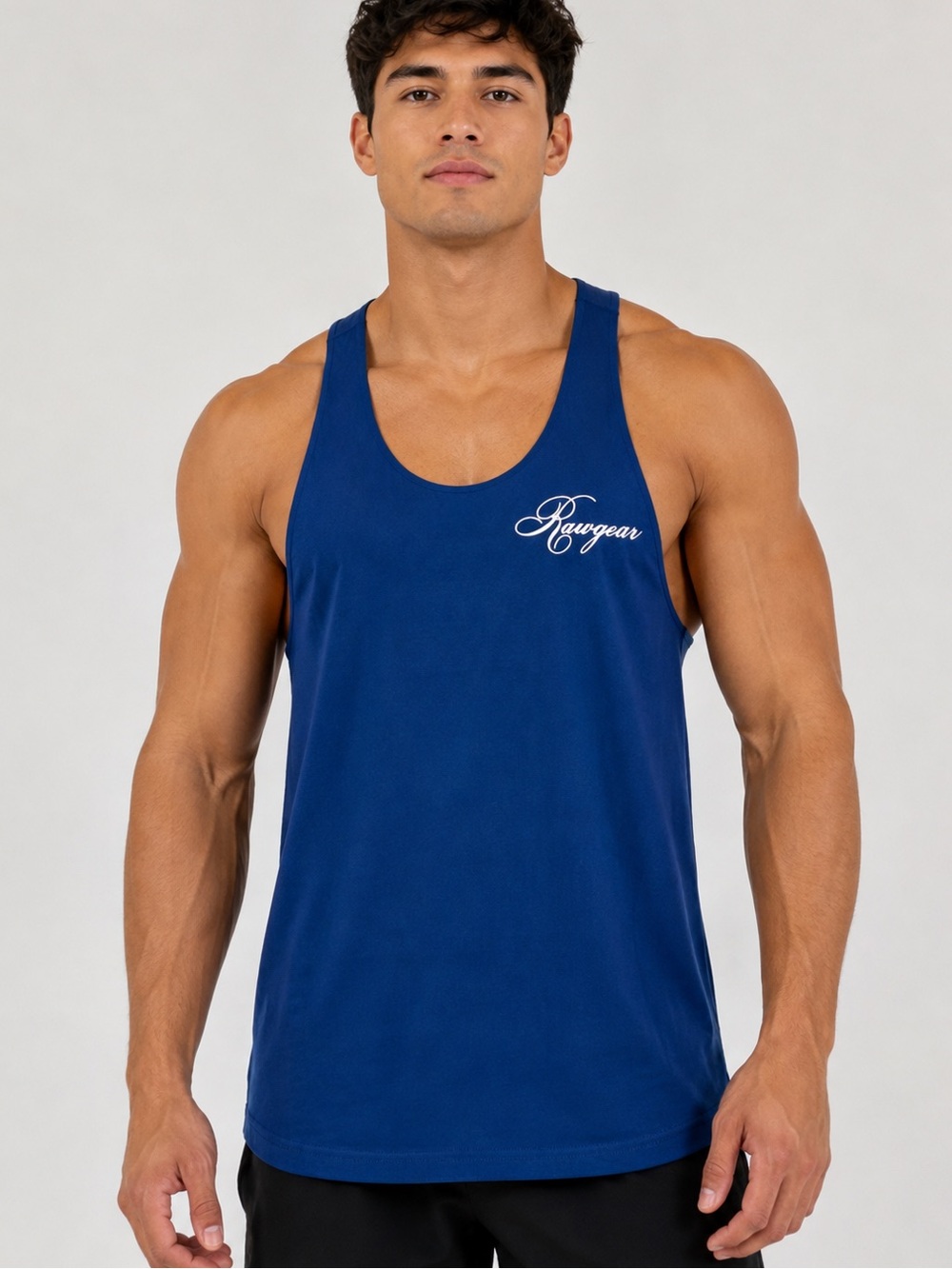 Rawgear LA Stringer Tank Top Men’s size Small Royal Blue lifting muscle tee